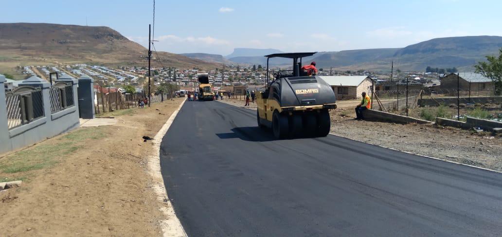 Residential road construction and asphalt paving